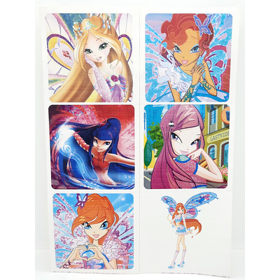 Наліпки Winx 6 штук формат А4 Зображення
