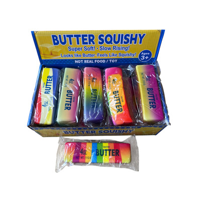 Іграшка антістрес Butter Squishy райдужний 13 см. Зображення