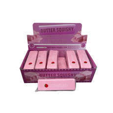 Іграшка антістрес Butter Squishy полуничка 13 см. Зображення