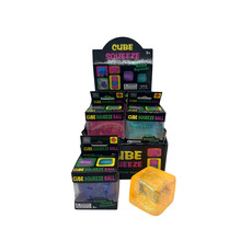 Антістрес куб Cube Sgueez Ball з блискітками  Зображення