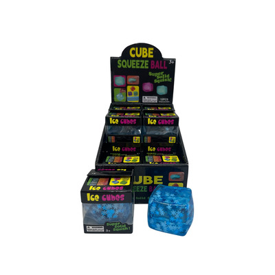 Антістрес куб Cube Sgueez Ball з сніжинками Зображення