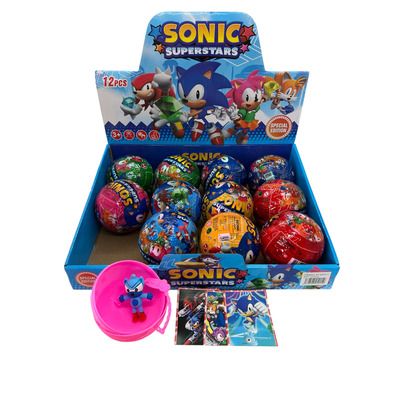 Іграшка Sonic та 3 картки у шарі 9 см. Зображення