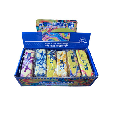 Іграшка антістрес Butter Squishy райдужний асорті 13 см.  Зображення